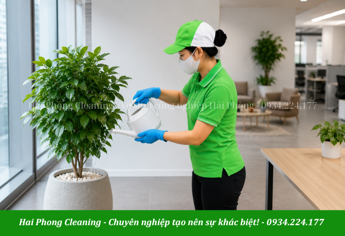 Đặt các chậu cây xanh giúp thanh lọc không khí
