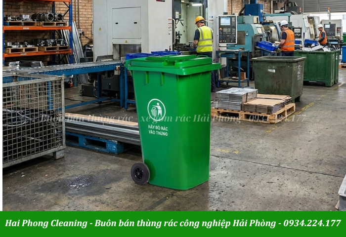 Thùng rác công nghiệp gắn bó với sản xuất