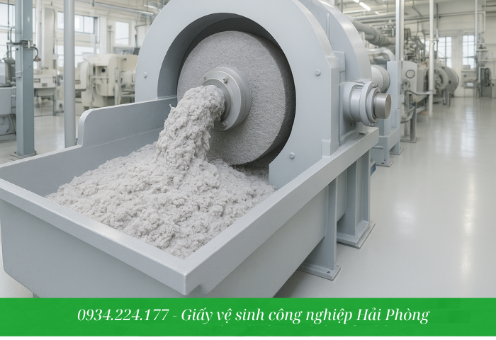Bột giấy được sàng lọc và xử lý kĩ càng