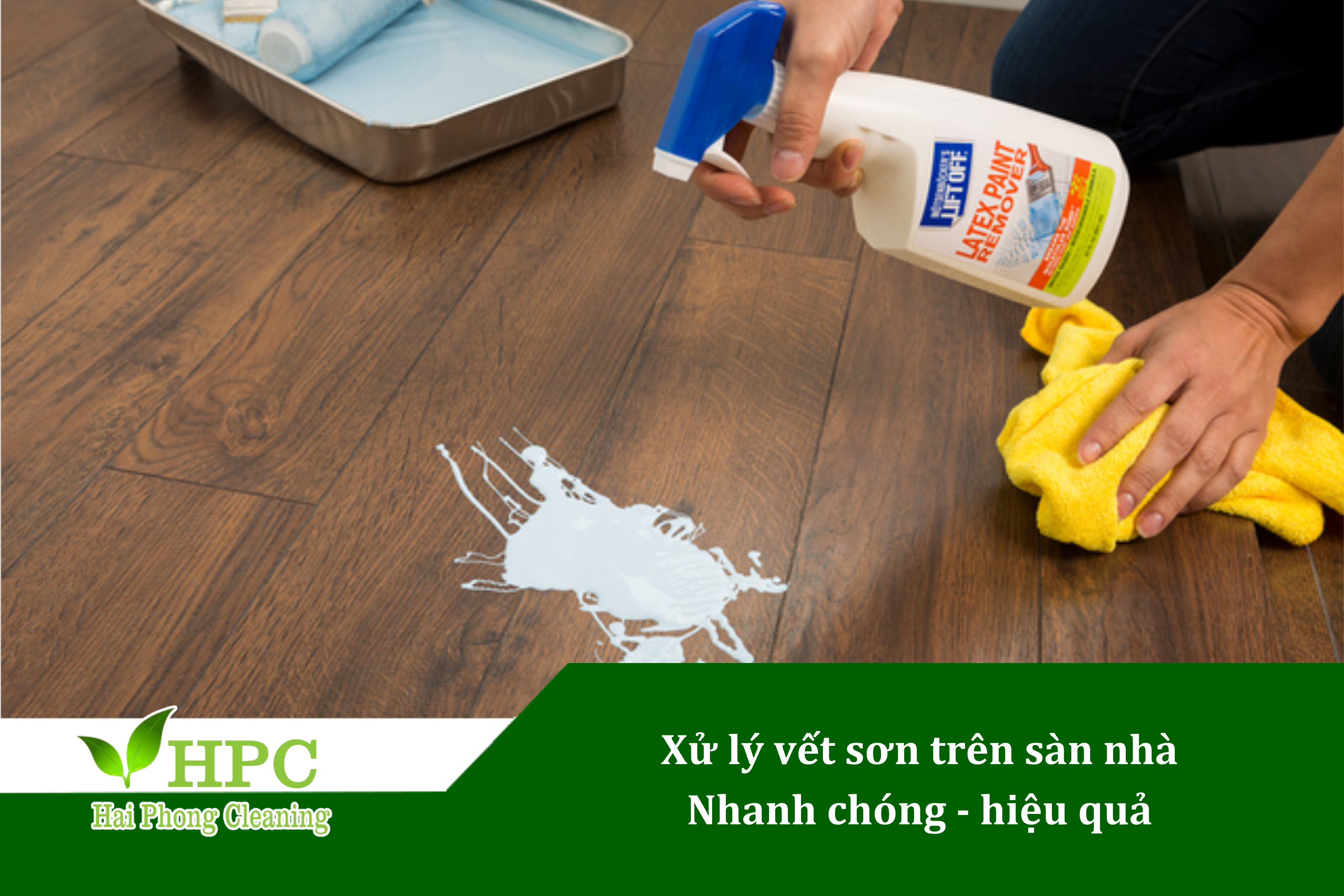 Giải pháp xử lý vết sơn trên sàn nhà