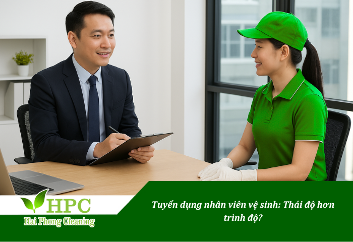 Tuyển nhân viên vệ sinh: thái độ hơn trình độ